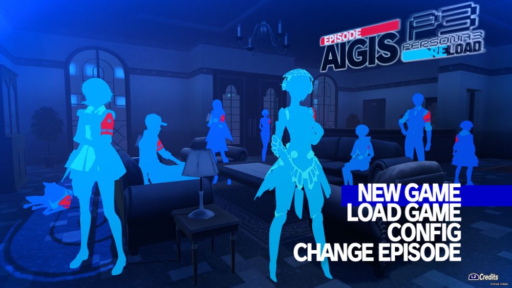 Title screen of persona 3 reload episode Aigis