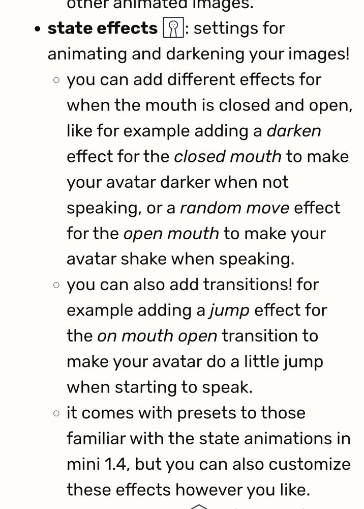State effects explanation from veadotube mini help wiki.