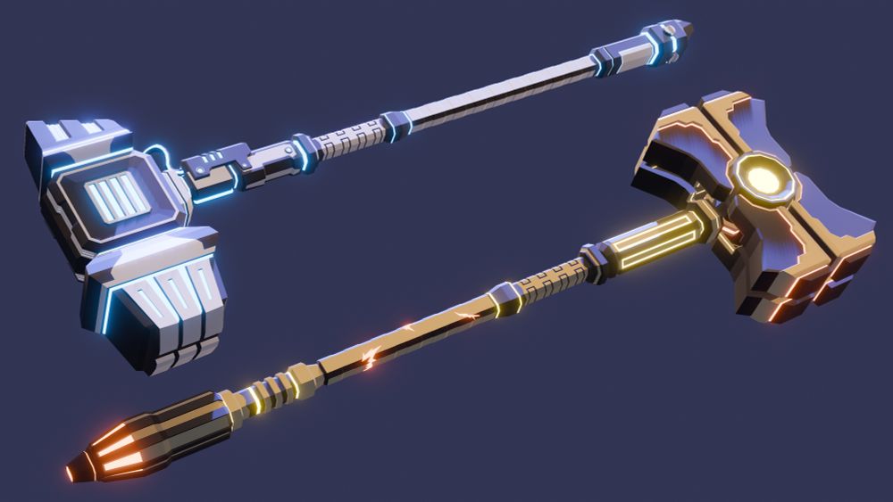 Power Hammer i modeled for GTTOD, inspired by Halo, Warhammer and Arcane