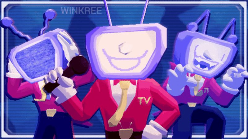 Tenna expressions from Deltarune. This is supposed to be a gif but bsky doesnt support them lol