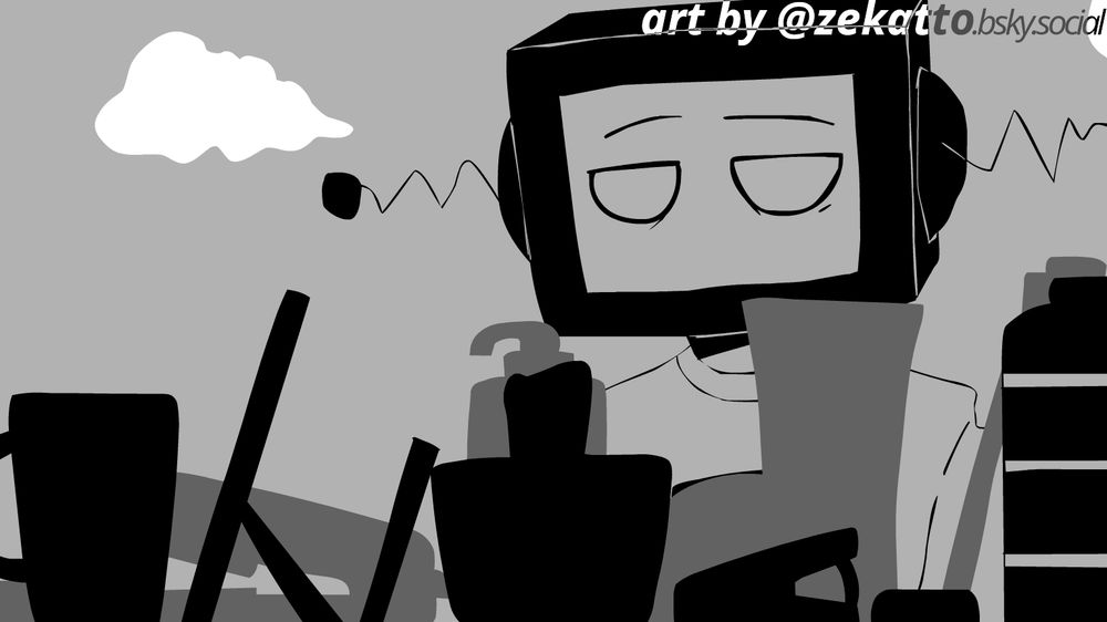 A redraw of a specific frame from the Kimi ni Kaikisen MV by inabakumori with the character being replaced with one of my own.
A the top right a watermark is added saying that this artwork was made by @zekatto.sky.social