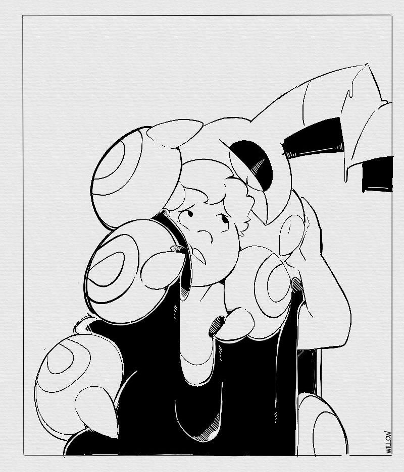 A gooey Scolipede sliding a person into itself - kneading the dark goop over the person.