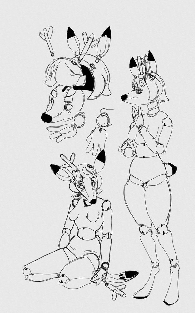 Modular deer girl mannquin or doll