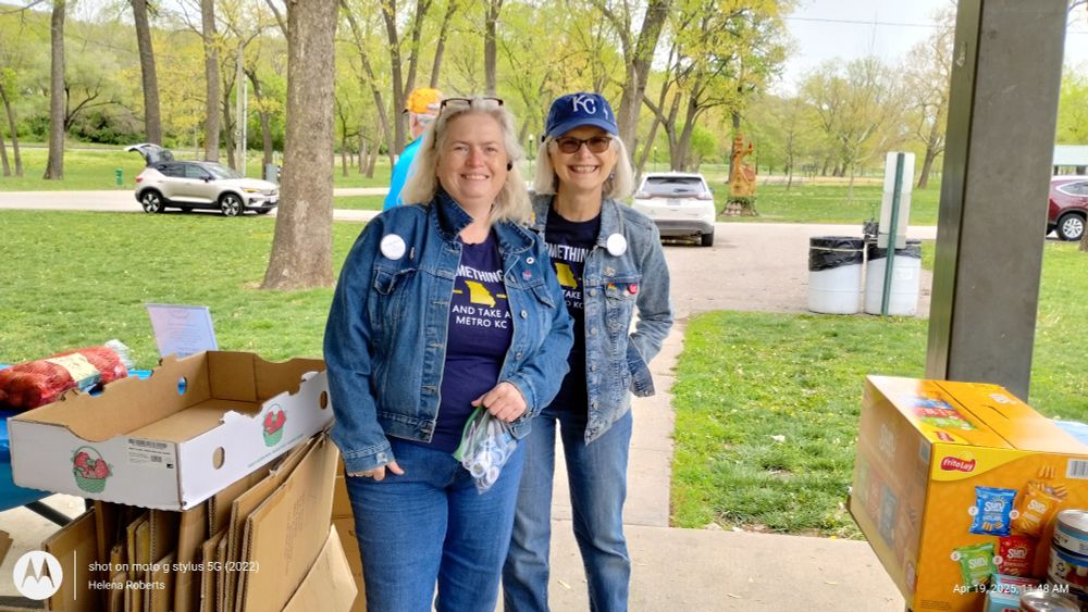 The founder of our little group, on the left, and another volunteer. 