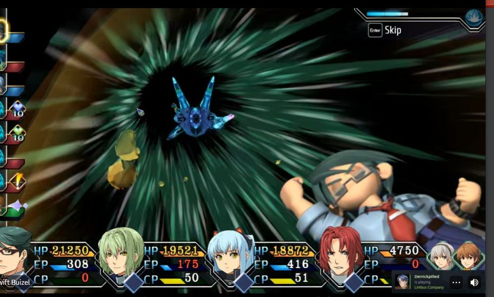 Dudley killing the final boss of trails to azure