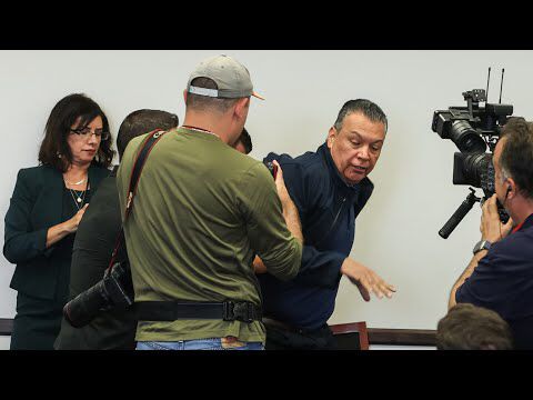 Sen. Alex Padilla handcuffed, forcibly removed by police