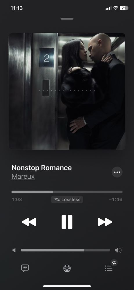 screenshot of the new Mareux song “Nonstop Romance”