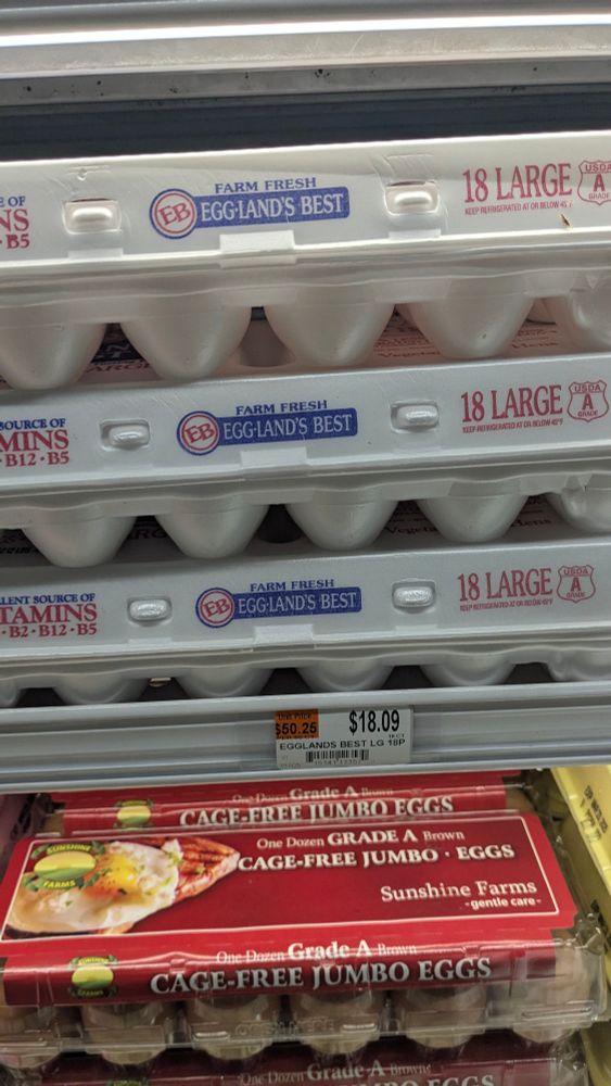 $18.09 for an 18 pack of eggs 