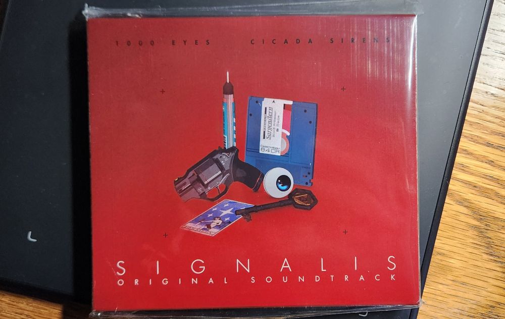 Photo of SIGNALIS original soundtrack cd.