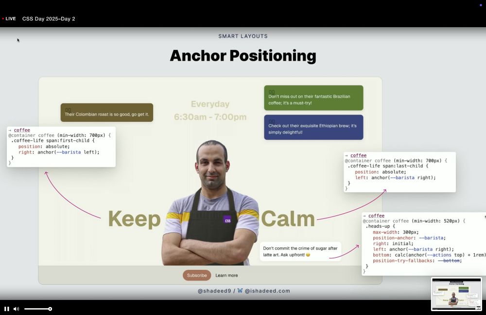 Anchor positioning text block