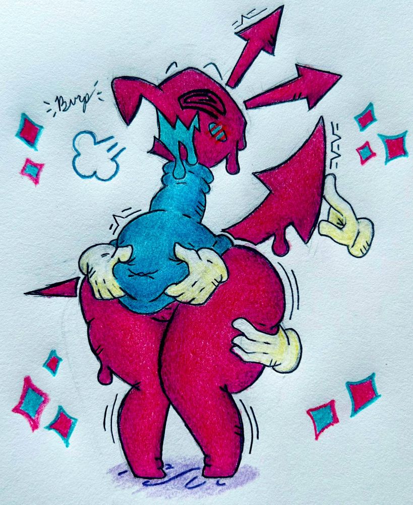 Virovirokun from deltarune ch2 going through a physical examination :333