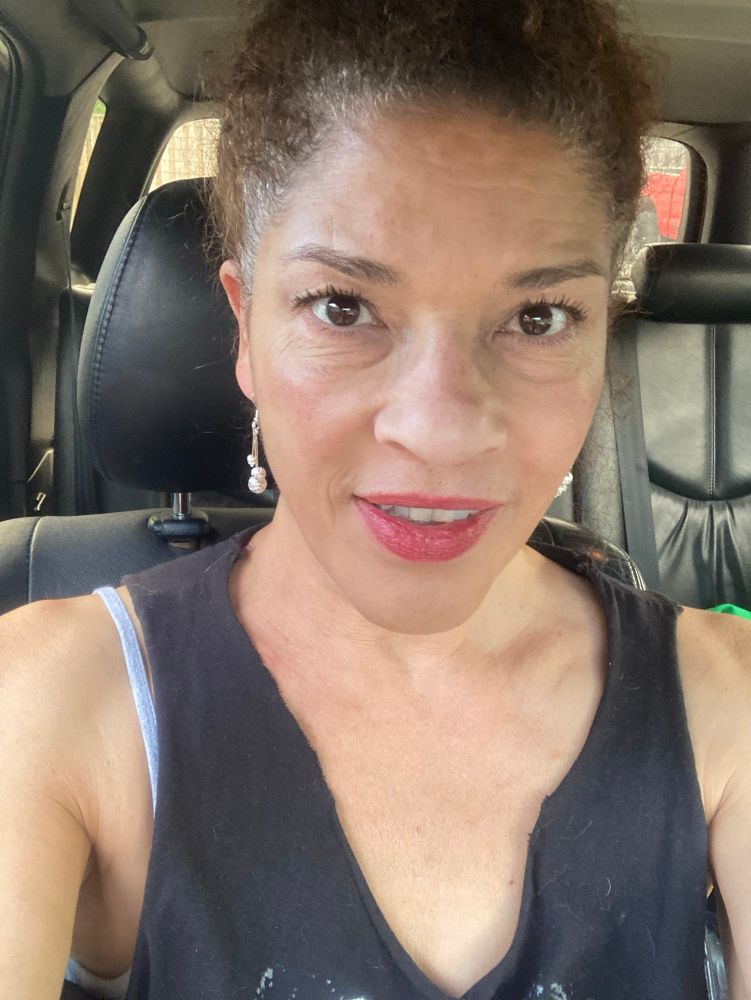 My face with weird half-smile.