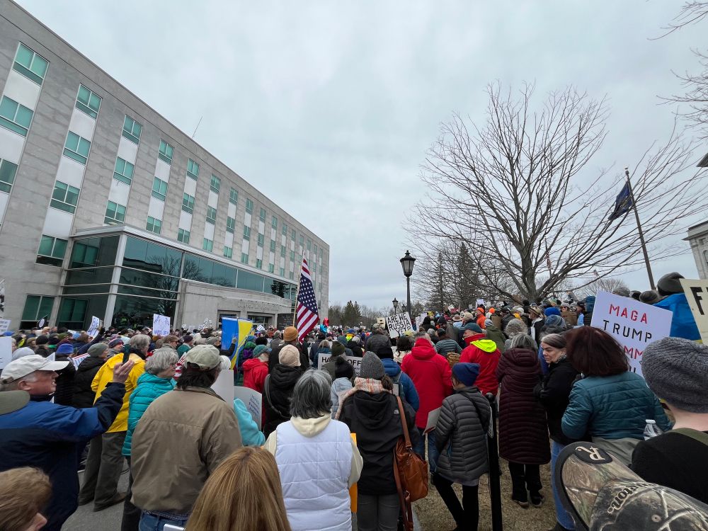 Protestors at Maine State House