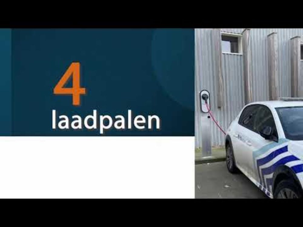 4 laadpalen aan het nieuwe, energieneutrale politiecomissariaat van Asse