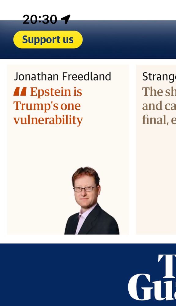 Jonathan Freedland, “Epstein is Trump's one vulnerability”