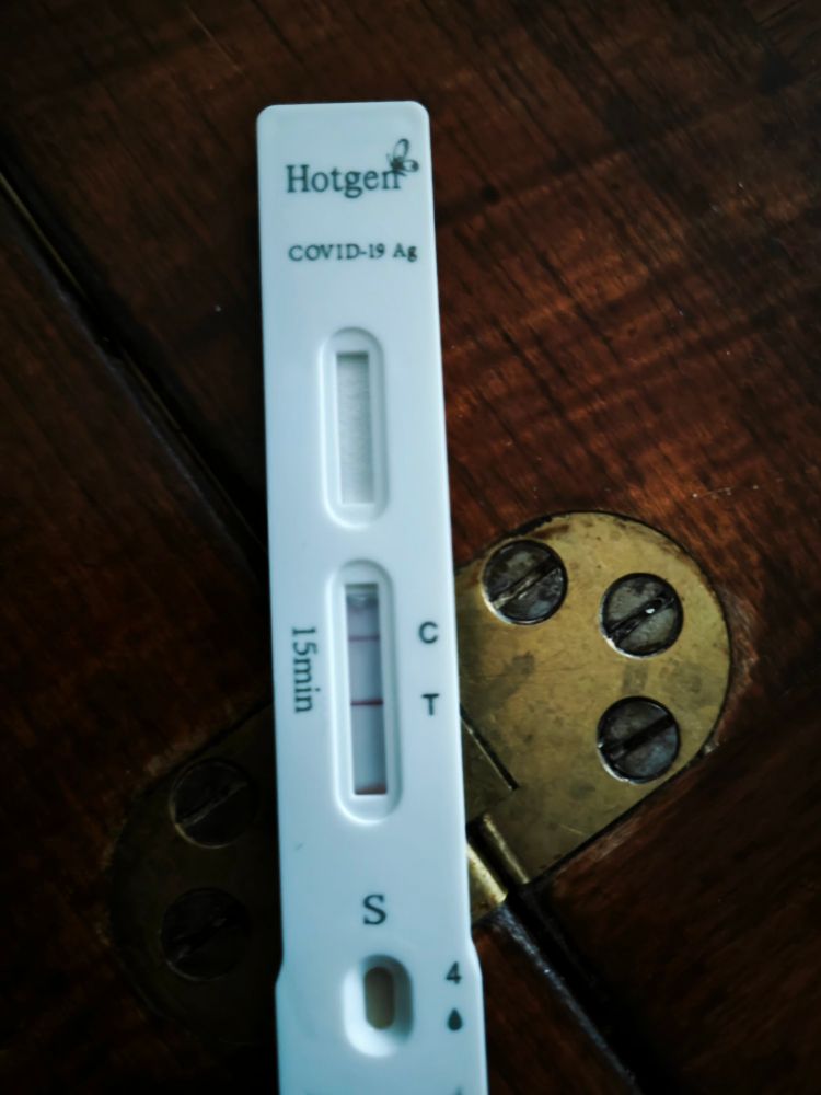 Positiver SARS COV 2 Schnelltest