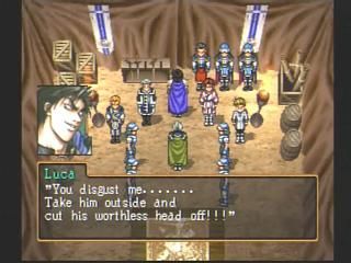 Suikoden II, Luca Blight orders an execution
