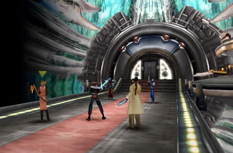 FF8: Quistis, Squall and Irvine face off against Galbadian soldiers inside the Lunatic Pandora