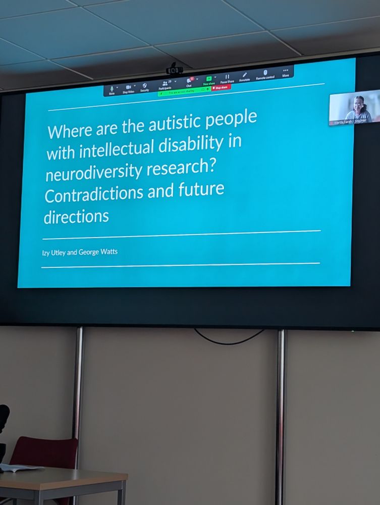 Title slide: Where are the autistic people with intellectual disability in neurodiversity research? Contradictions and future directions