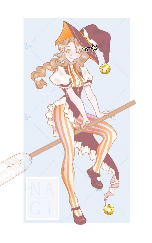 Aerith from final fantasy 7 wearing a witchy outfit