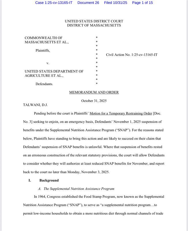 Temporary restraining order cover page