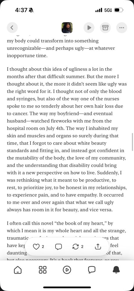 A screenshot from the end of my newsletter. 