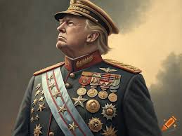Trump as a military general 