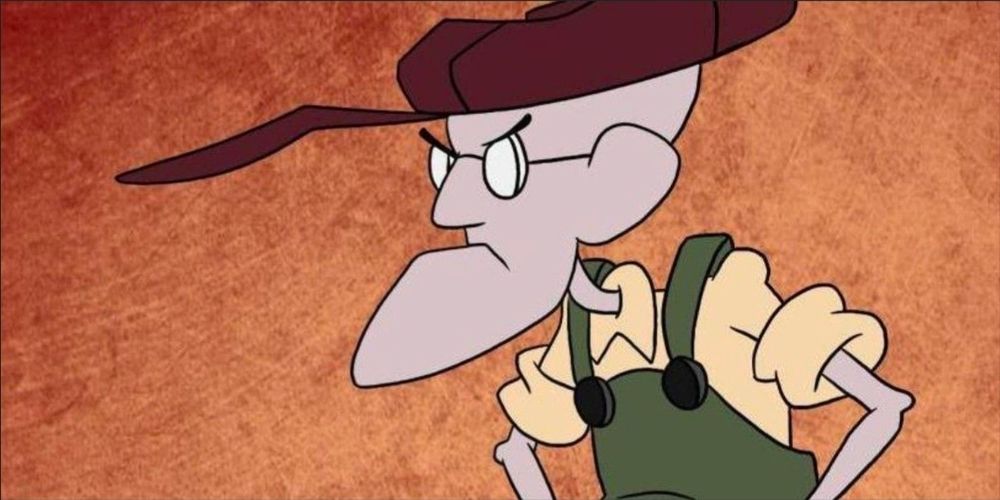 Eustace Bagge, the crabby old man from "Courage The Cowardly Dog" cartoon