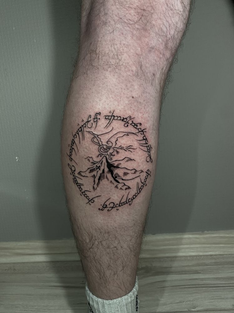 Lord of the rings and hobbit inspired tattoo