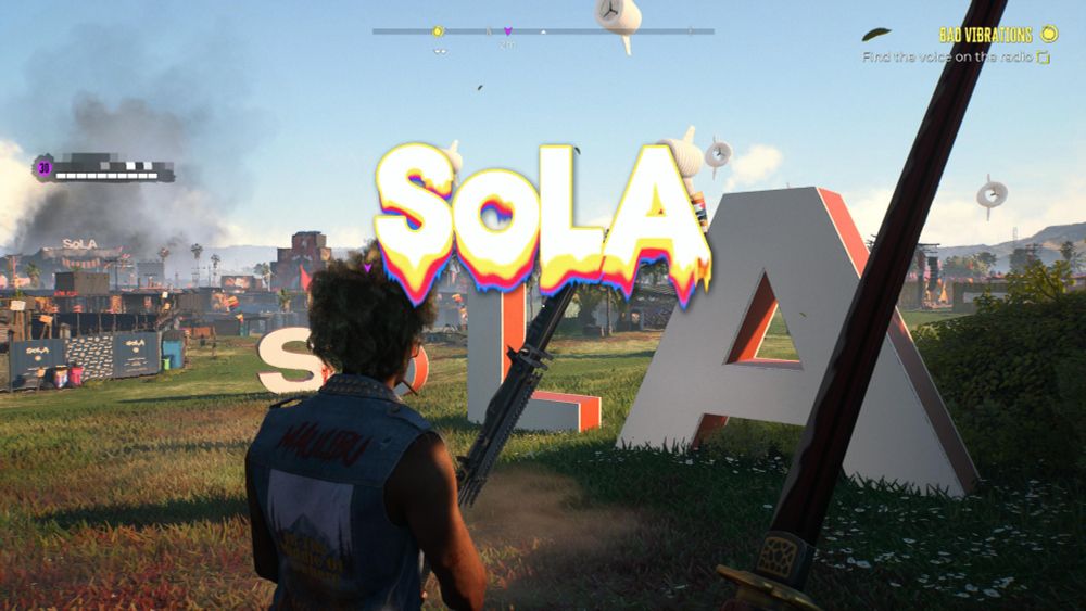 Screenshot from the Sola DLC for Dead Island 2.