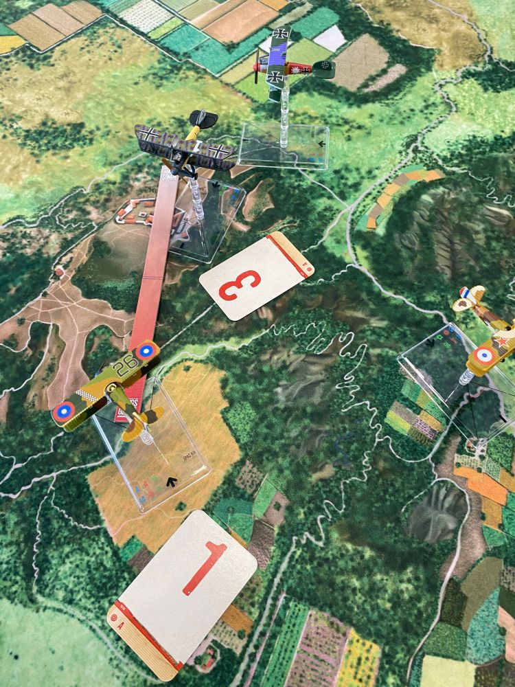 Miniature biplanes face off in the Wings of Glory game. 