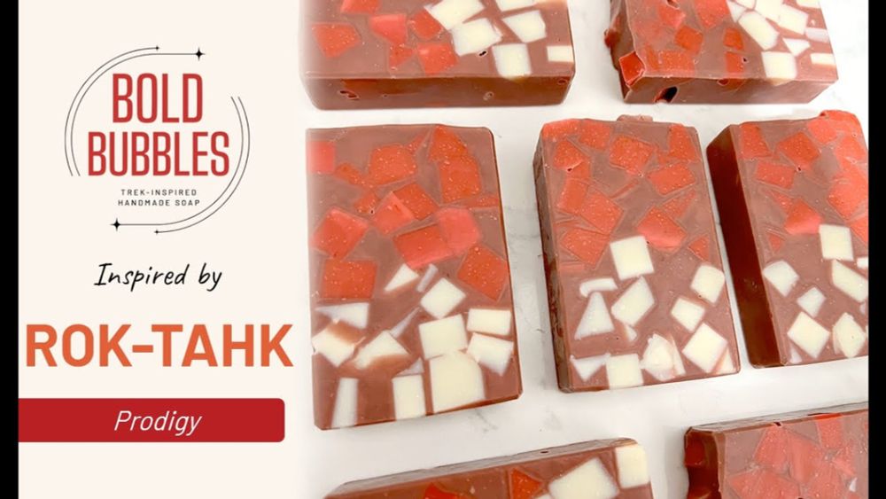 Watch me make handmade soap inspired by Rok-Tahk from Star Trek: Prodigy