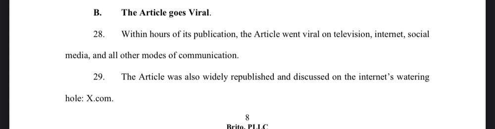 Text from trump’s ridiculous suit. 