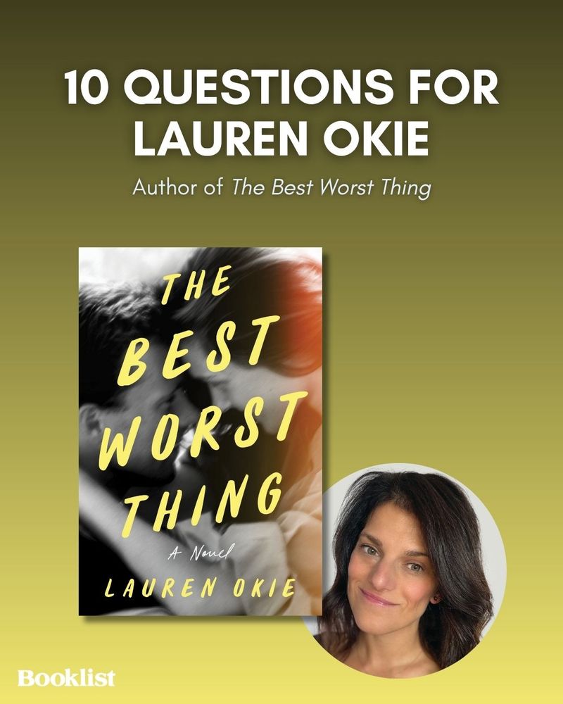 Cover image of THE BEST WORST THING by Lauren Okie next to headshot of author