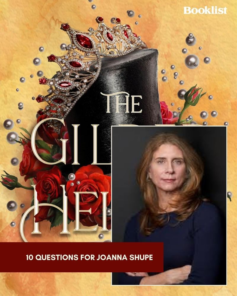 Closeup of cover of THE GILDED HEIRESS by Joanna Shupe next to headshot of author