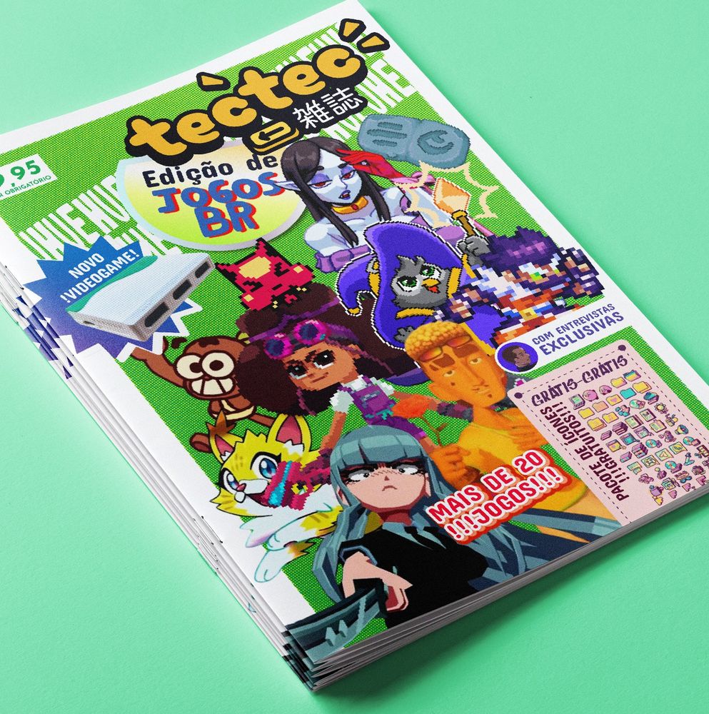 A mockup of the TecTec Magazine, especial edition brazilian games!