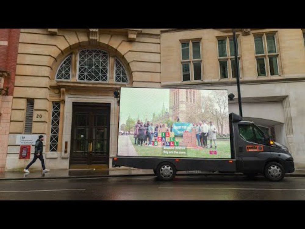 BREAKING: Migrant parents screen video message across Westminster