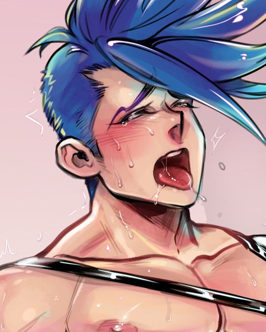 Nsfw cropped preview of Promare’s Galo