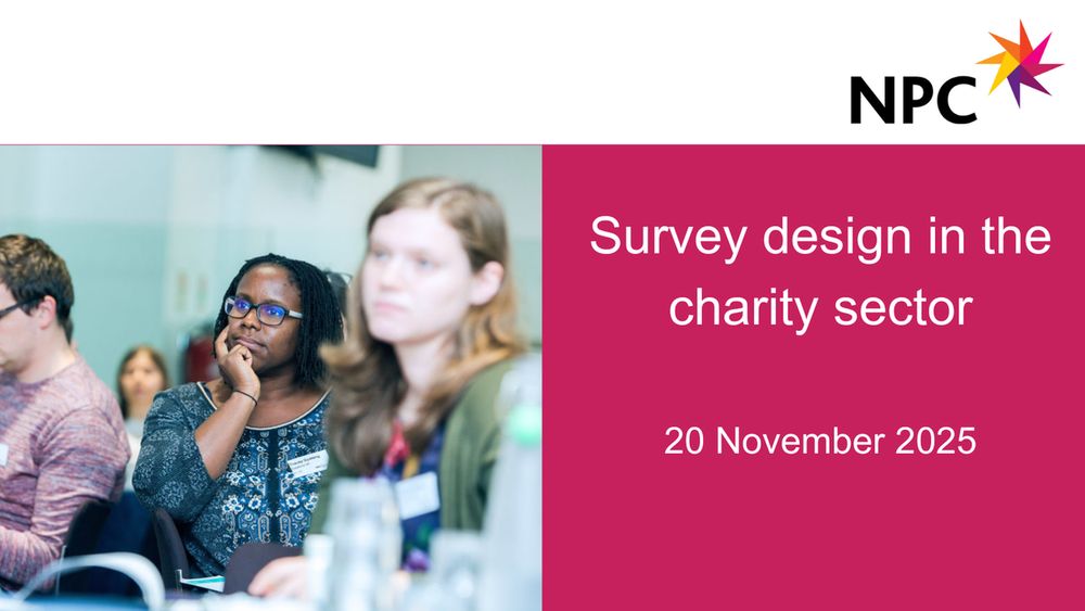 Survey design in the charity sector
