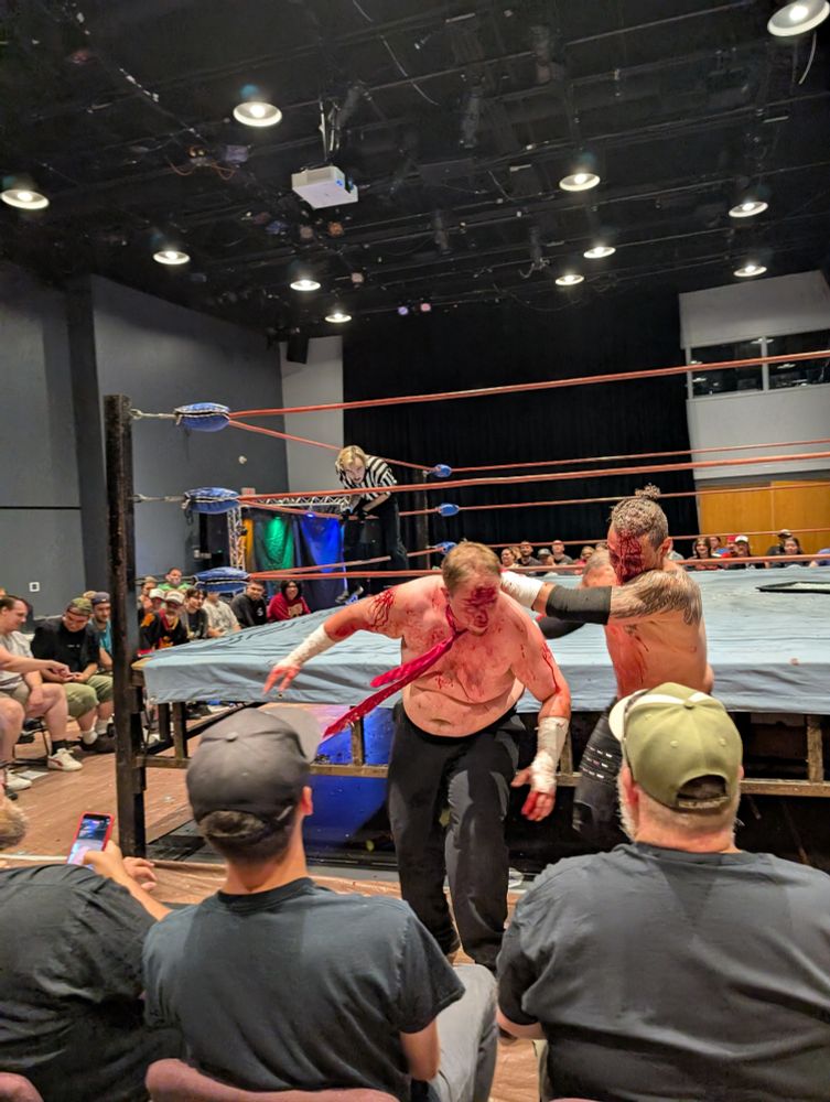 extremely bloody wrestlers