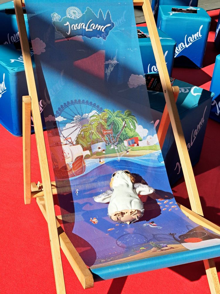 Kevin lying in a beach chair