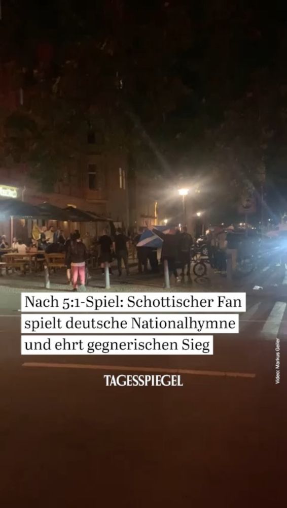 Nach 5:1 Spiel: Schottischer Fan spielt deutsche Nationalhymne |...