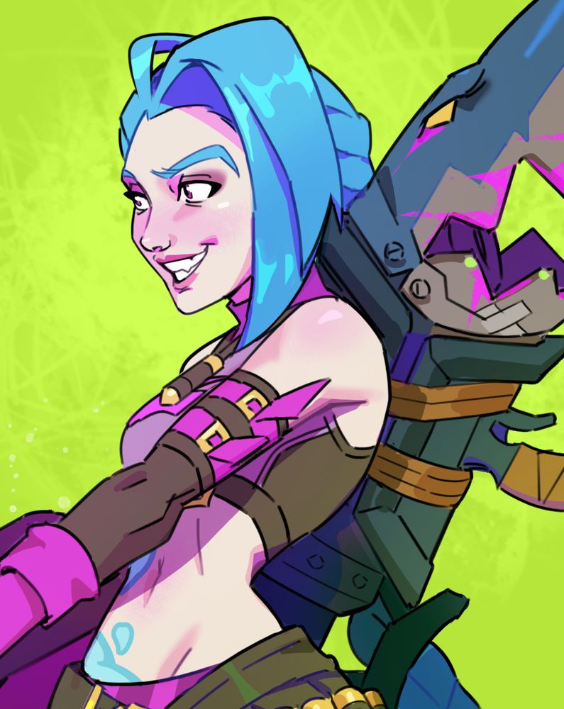 A bust shot of Jinx from 2XKO.
