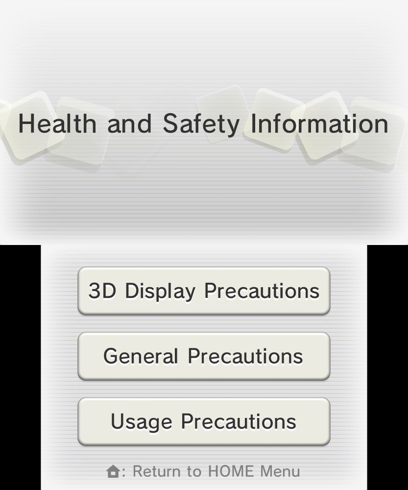 A screenshot of the main menu, EU version.