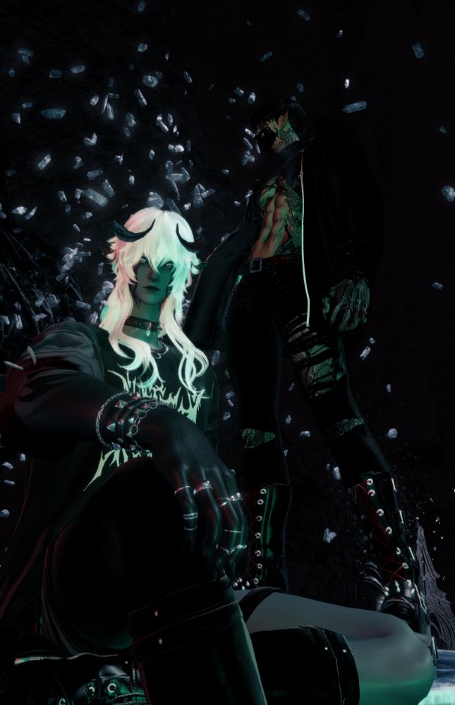 Two elezen doing elezen stuff