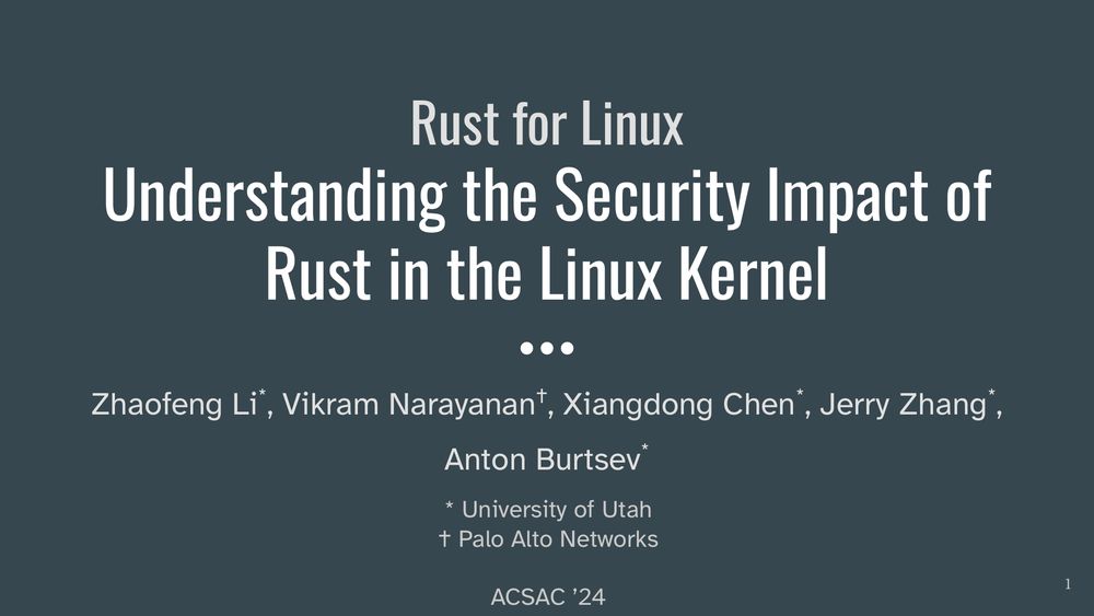 Li et al.'s "Rust for Linux: Understanding Security Impact of Rust on the Linux Kernel"