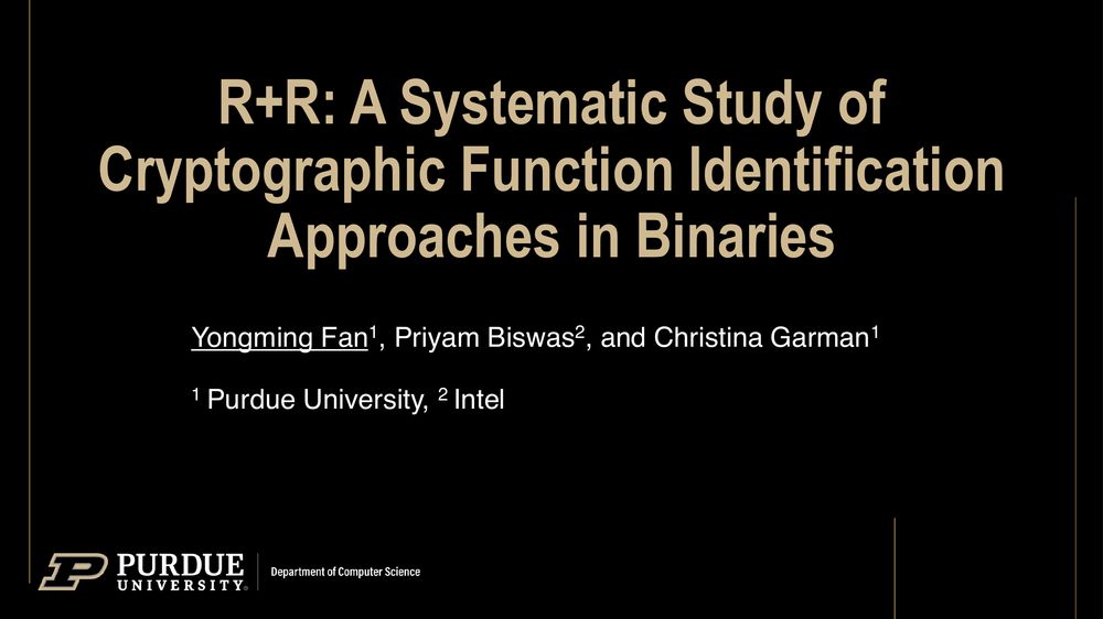 Fan et al.'s "R+R: A Systematic Study of Cryptographic Function Identification Approaches in Binaries"