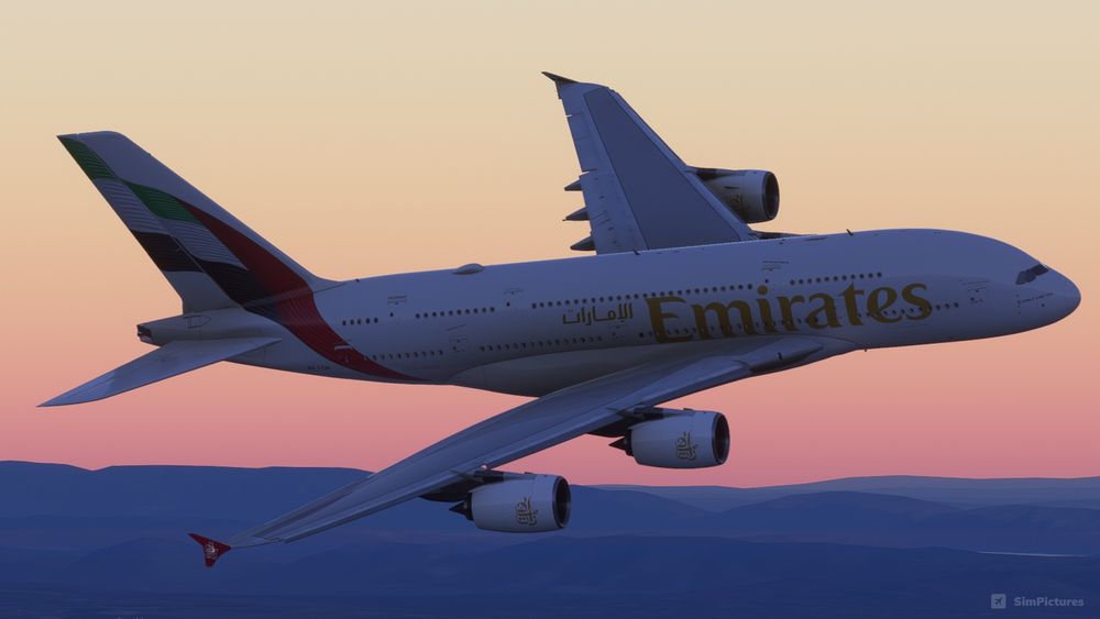 FlyByWire Simulations A380X Climbing from O.R. Tambo International Airport, by dinosaursimulations