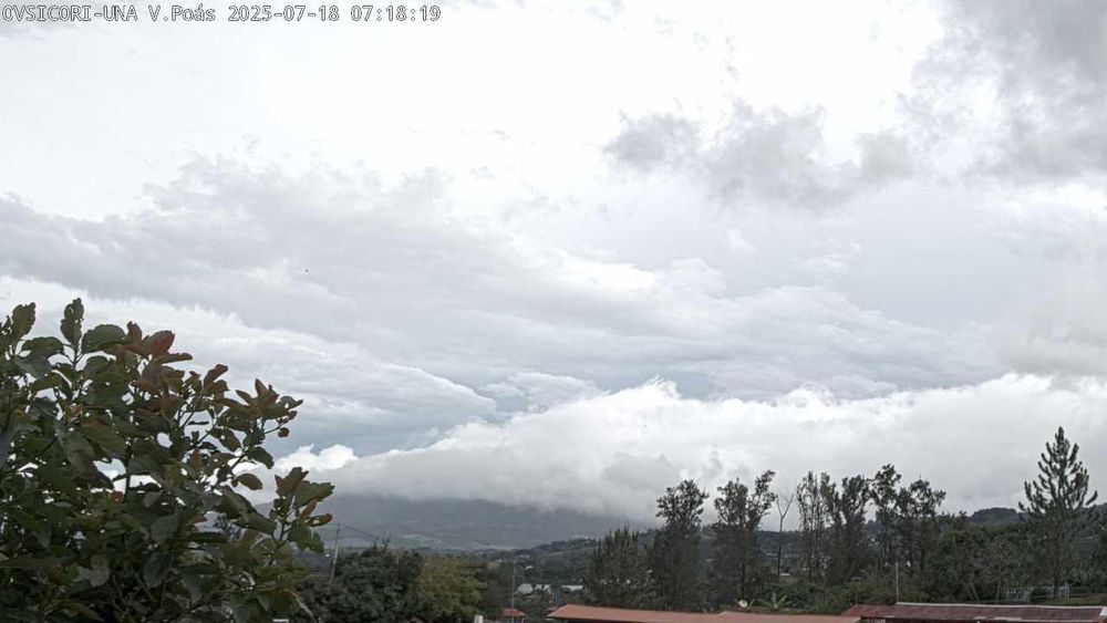 Webcam Volcán Poás. Vista desde Santa Barbara de Heredia