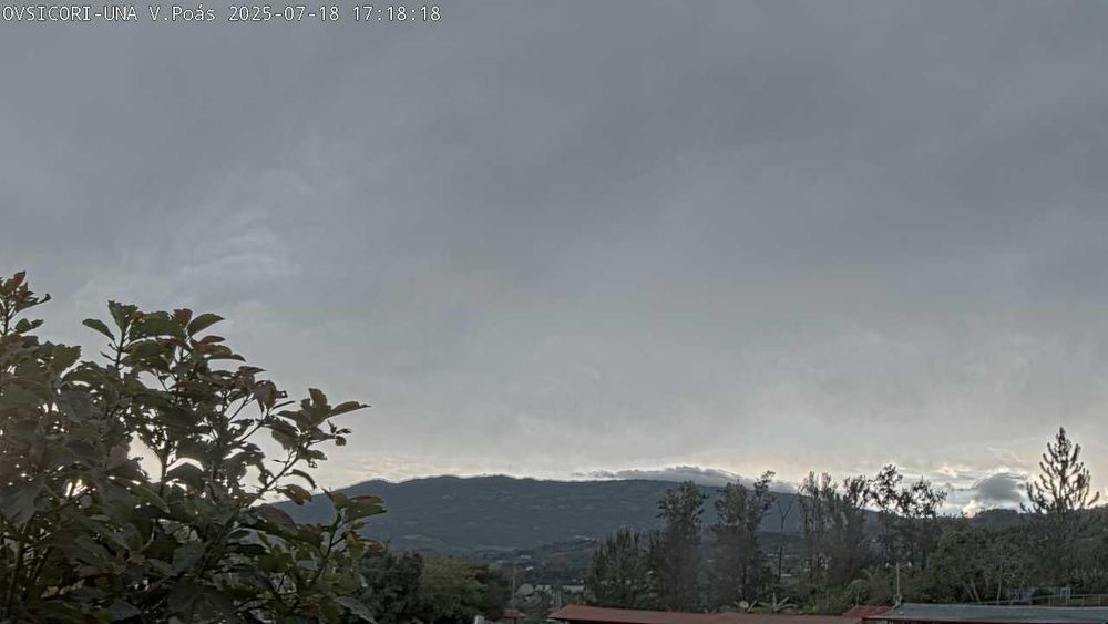 Webcam Volcán Poás. Vista desde Santa Barbara de Heredia